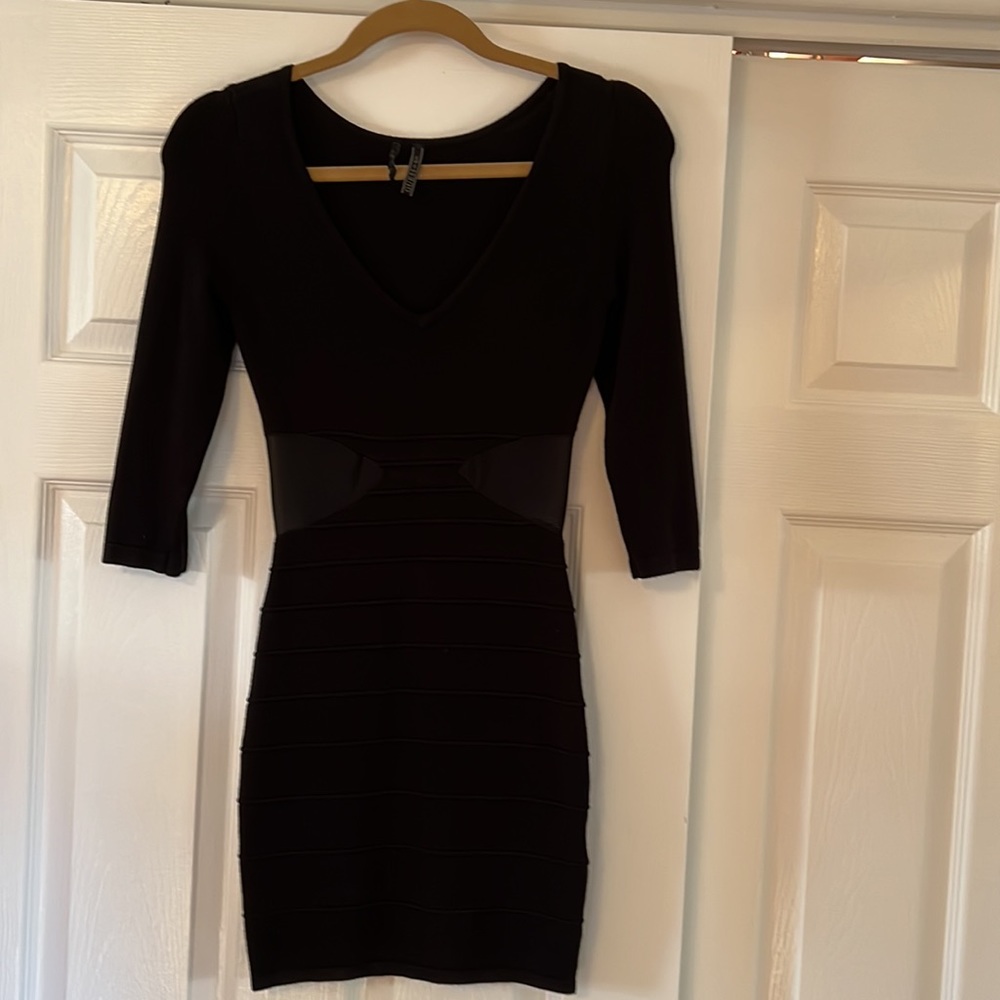 Guess black mesh cutout minidress
